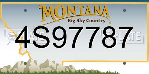 4S97787 Montana License Plate