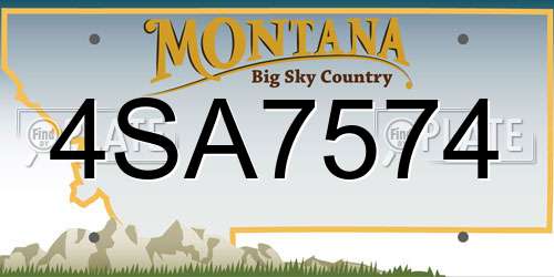 4SA7574 Montana License Plate