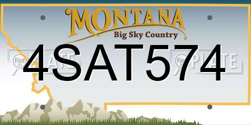 4SAT574 Montana License Plate