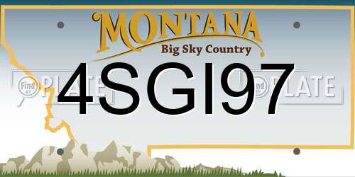 4SGI97 Montana License Plate