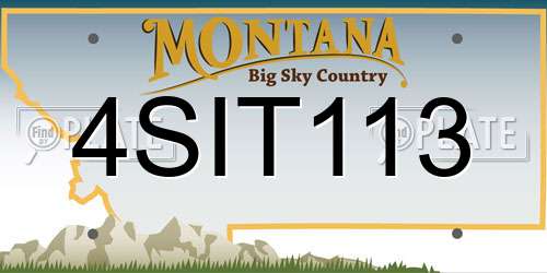 4SIT113 Montana License Plate