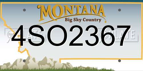 4SO2367 Montana License Plate