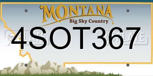 4SOT367 Montana License Plate