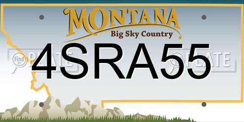4SRA55 Montana License Plate