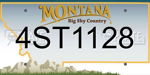 4ST1128 Montana License Plate