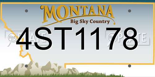 4ST1178 Montana License Plate