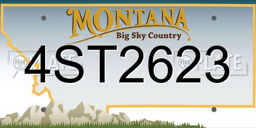 4ST2623 Montana License Plate
