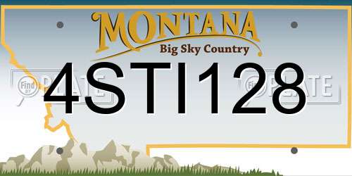 4STI128 Montana License Plate