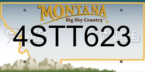 4STT623 Montana License Plate