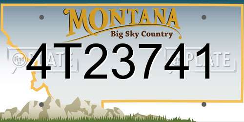 4T23741 Montana License Plate