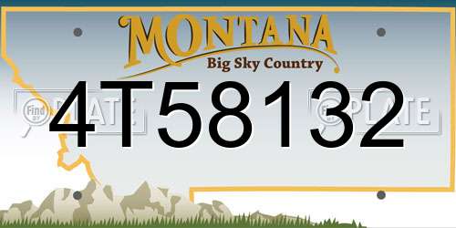 4T58132 Montana License Plate