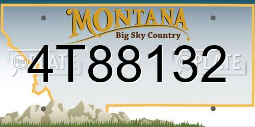 4T88132 Montana License Plate