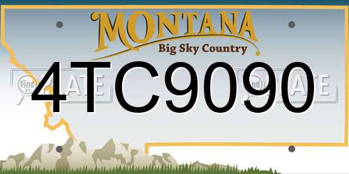 4TC9090 Montana License Plate