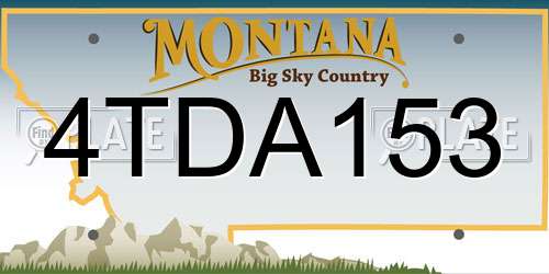 4TDA153 Montana License Plate
