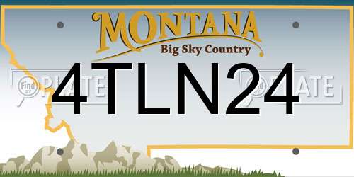 4TLN24 Montana License Plate