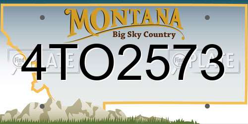 4TO2573 Montana License Plate