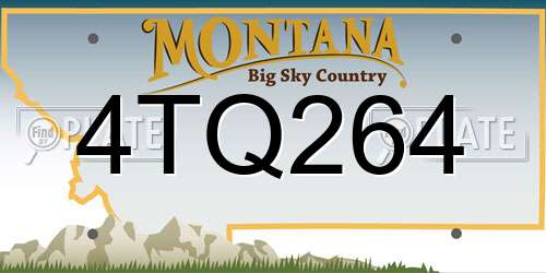 4TQ264 Montana License Plate