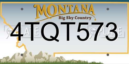 4TQT573 Montana License Plate
