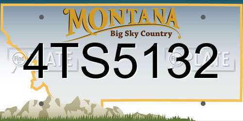 4TS5132 Montana License Plate