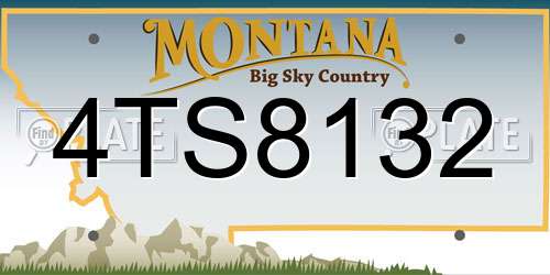 4TS8132 Montana License Plate