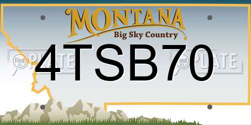 4TSB70 Montana License Plate