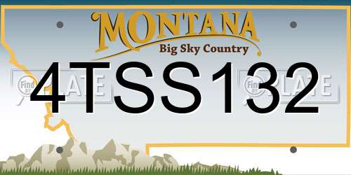 4TSS132 Montana License Plate