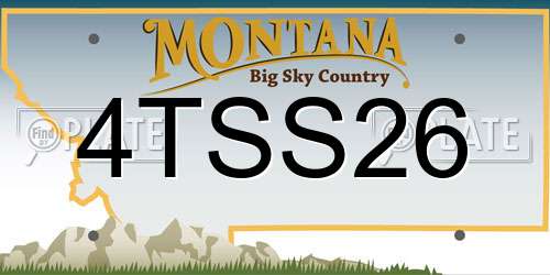 4TSS26 Montana License Plate