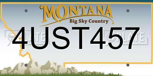 4UST457 Montana License Plate