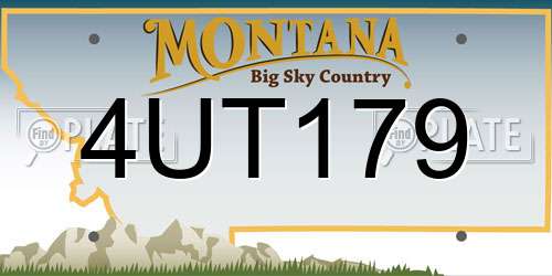 4UT179 Montana License Plate
