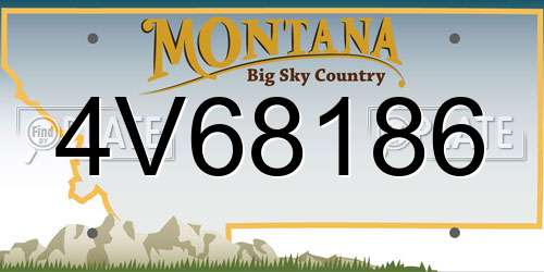 4V68186 Montana License Plate