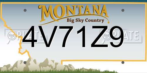 4V71Z9 Montana License Plate