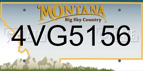 4VG5156 Montana License Plate