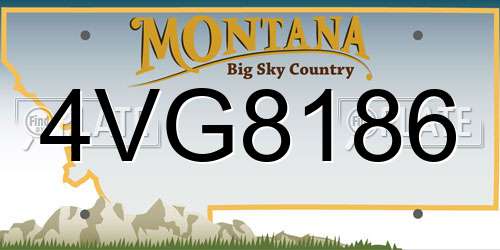 4VG8186 Montana License Plate