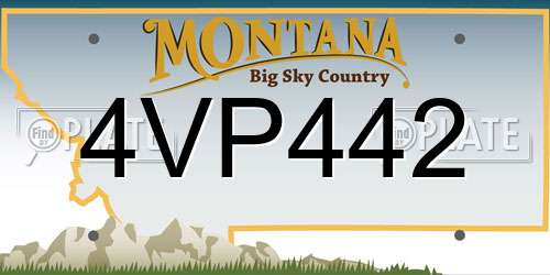 4VP442 Montana License Plate
