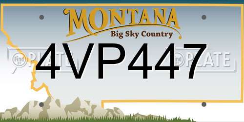 4VP447 Montana License Plate