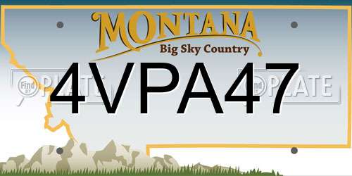 4VPA47 Montana License Plate