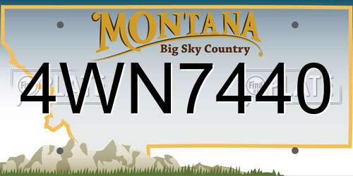 4WN7440 Montana License Plate