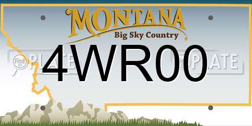 4WR00 Montana License Plate