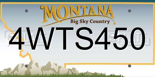 4WTS450 Montana License Plate