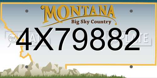 4X79882 Montana License Plate
