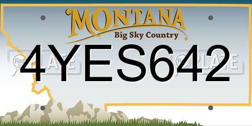 4YES642 Montana License Plate