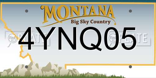 4YNQ05 Montana License Plate