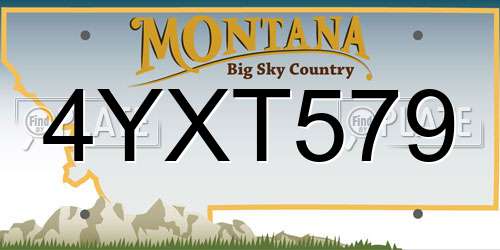 4YXT579 Montana License Plate