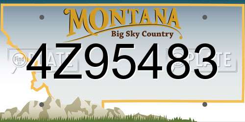 4Z95483 Montana License Plate