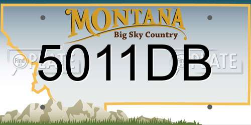 5011DB Montana License Plate