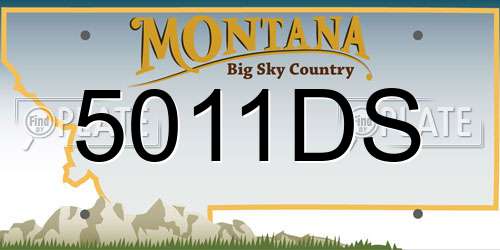 5011DS Montana License Plate