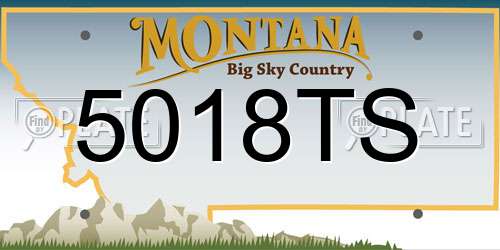 5018TS Montana License Plate