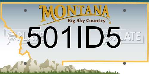 501ID5 Montana License Plate