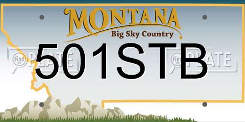 501STB Montana License Plate