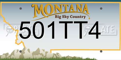 501TT4 Montana License Plate